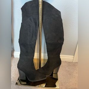 Knee High Sued Boots Size 8